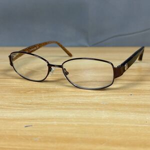 Coach CONSTANSE (222) TAN 135 Metal Brown Rectangular Eyeglasses Frame Only